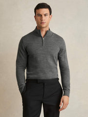 Merino Wool Half-Zip Jumper | Mens