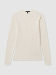 Atelier Knitted Silk-Blend Top Off White | Womens