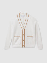 13-14 yrs Wool-Blend Stripe-Detail Cardigan With Cashmere Cream | Children