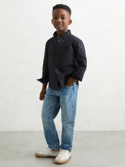 9-13 yrs Button Down Oxford Shirt Navy | Children