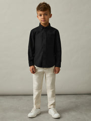3-9 yrs Button Down Oxford Shirt Black | Children
