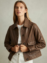 Leather Trucker Jacket Chocolate | Womens
