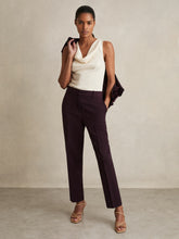 Petite Slim Fit Suit Trousers Berry | Womens