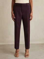 Petite Slim Fit Suit Trousers Berry | Womens