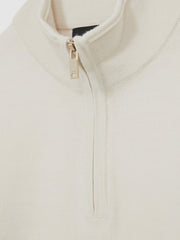 3-9 yrs Merino Wool Half-Zip Funnel Neck Jumper Snow | Children