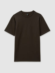 Interlock Jersey Crew Neck T-Shirt Chocolate Brown | Mens