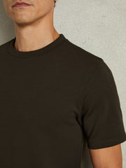 Interlock Jersey Crew Neck T-Shirt Chocolate Brown | Mens