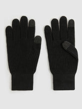 Ribbed-Merino Touchscreen Gloves Black | Mens