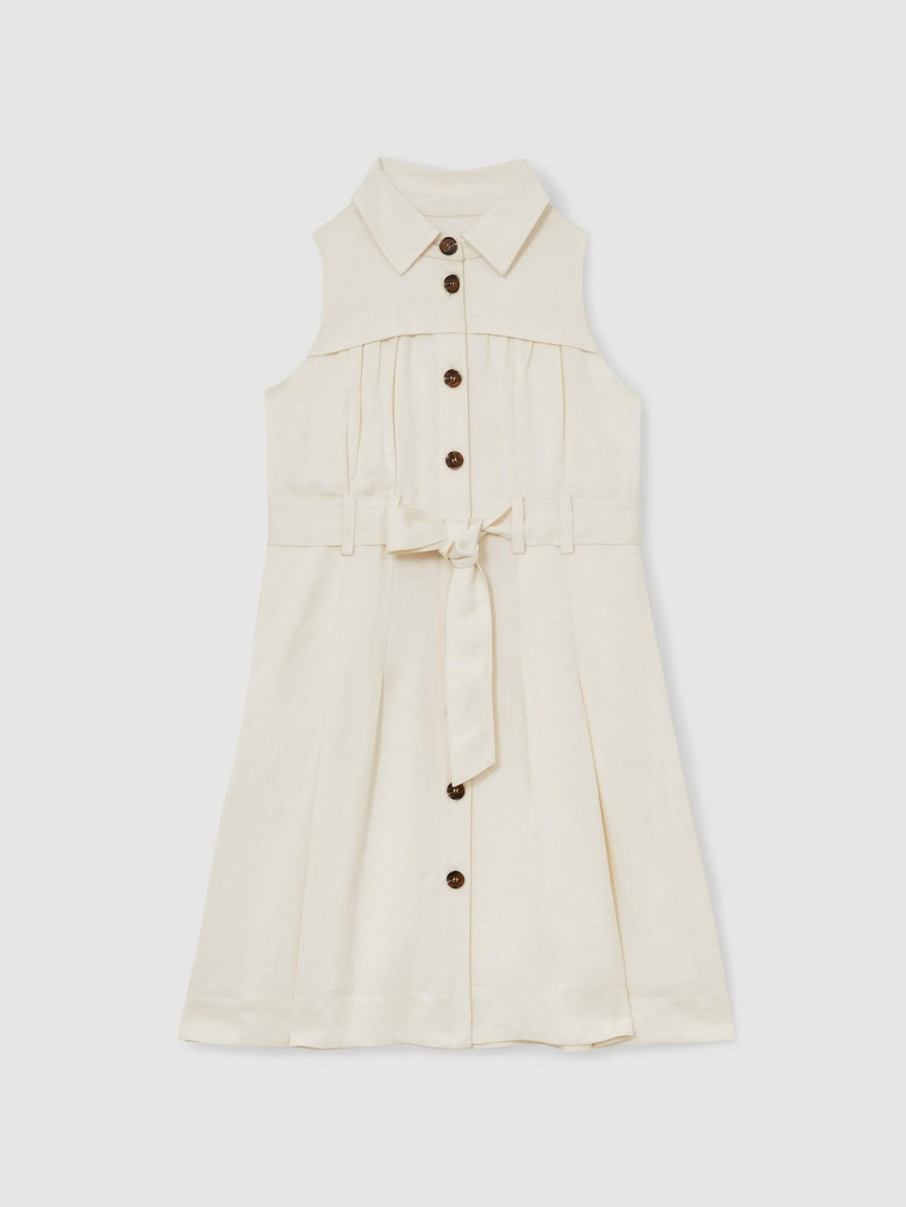 13-14 yrs Tie-Waist Collared Dress Ivory | Children