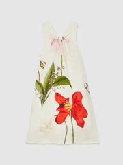 9-13 yrs | NYBG Floral Maxi Dress With Linen Ivory | Children
