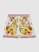 13-14 yrs | NYBG Satin Floral-Print Shorts Ivory | Children