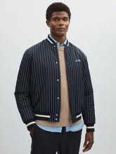 Les Deux Technical Varsity Jacket Navy Stripe | Mens