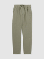 Les Deux Drawstring Trousers Green/Ivory | Mens