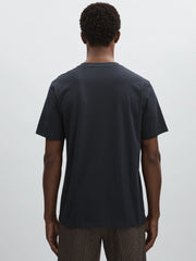 Les Deux Cotton Logo T-Shirt Navy Blue | Mens