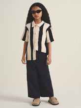 9-13 yrs | Les 100 Ciels Stripe Knit Shirt Black | Children