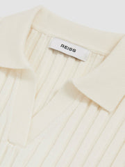 4-9 yrs Rib-Knit Polo Top Ivory | Children