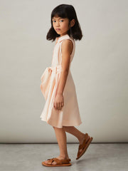9-13 yrs Tie-Waist Collared Dress Pink | Children