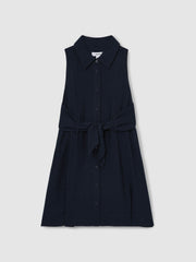 4-9 yrs Tie-Waist Collared Dress Blue | Children