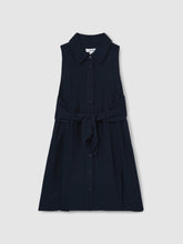 13-14 yrs Tie-Waist Collared Dress Blue | Children