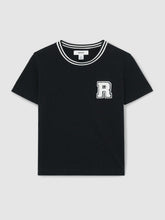 13-14 yrs Cotton Letter Patch T-Shirt Navy | Children