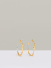 Molten Hoop Earrings Gold Tone | Womens
