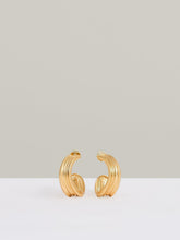 Fluid Hoop Earrings Gold Tone | Womens