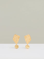 Molten Large Drop Earrings Gold Tone | Womens