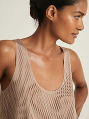 Atelier Laser-Cut Vest Top Taupe | Womens