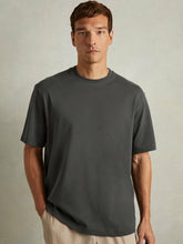 Cotton GarMenst-Dyed Oversized T-Shirt Washed Black | Mens