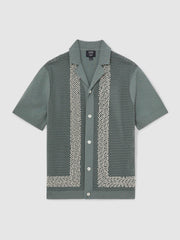 | Ché Beaded Crochet Shirt Sage | Mens