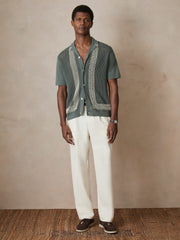 | Ché Beaded Crochet Shirt Sage | Mens