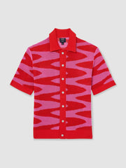 | Ché Wave Crochet Shirt Pink | Mens