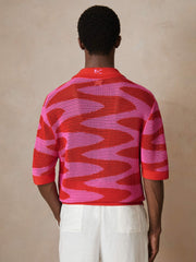 | Ché Wave Crochet Shirt Pink | Mens
