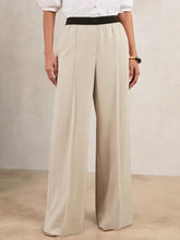 Petite Wide-Leg Elasticated-Waist Trousers Neutral | Womens