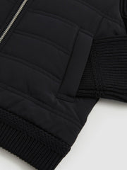 3-9 yrs Hybrid Quilt and Knit Zip Through Jacket Navy | Children
