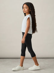 9-13 yrs Three-Quarter Length Leggings Black | Children
