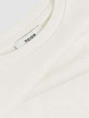 9-13 yrs Oversize Cotton Cropped T-Shirt Ivory | Children