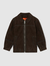 13-14 yrs Unisex Fit McLaren F1 Team Suede Bomber Jacket Distressed Brown | Children