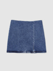 Denim Mini Skirt Indigo Blue | Womens