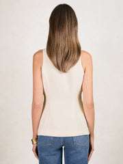 Luxe Suiting Vest Cream | Womens
