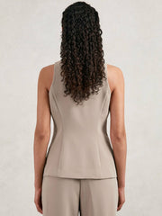 Luxe Suiting Vest Beige | Womens