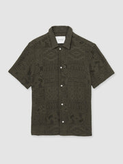 Les Deux Blend Lace Shirt Olive Green | Mens