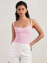 Good American Scuba Sweetheart Bodysuit Light Pink | Womens