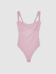 Good American Scuba Sweetheart Bodysuit Light Pink | Womens