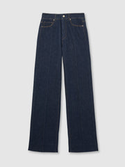 Paige Wide Leg Pintuck Jeans Anais Blue | Womens
