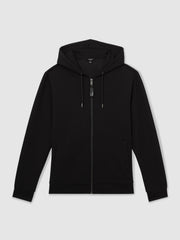 Interlock Zip-Through Hoodie Black | Mens