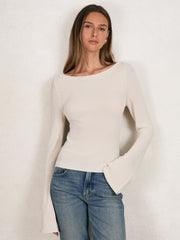 100% Cotton Jumper Ecru | Womens