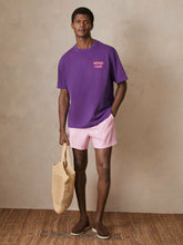 | Ché Cotton Palm-Print T-Shirt Purple | Mens
