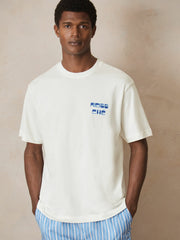 | Ché Cotton Palm-Print T-Shirt White | Mens