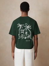 | Ché Cotton Palm-Tree T-Shirt Green | Mens